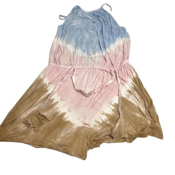 Venus NWT tie dyed tassle tie romper size 2X - Picture 4 of 11